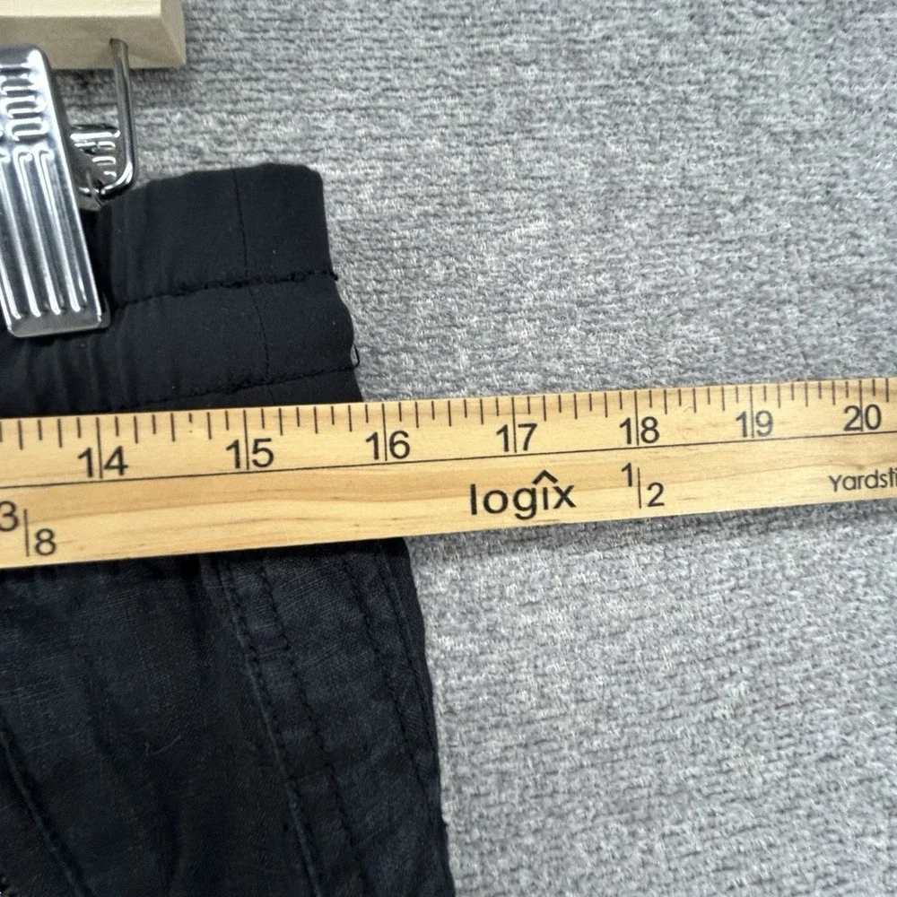 Athleta Cabo Linen Jogger Pants Women Size 6 Petite Black Activewear - Picture 6 of 10